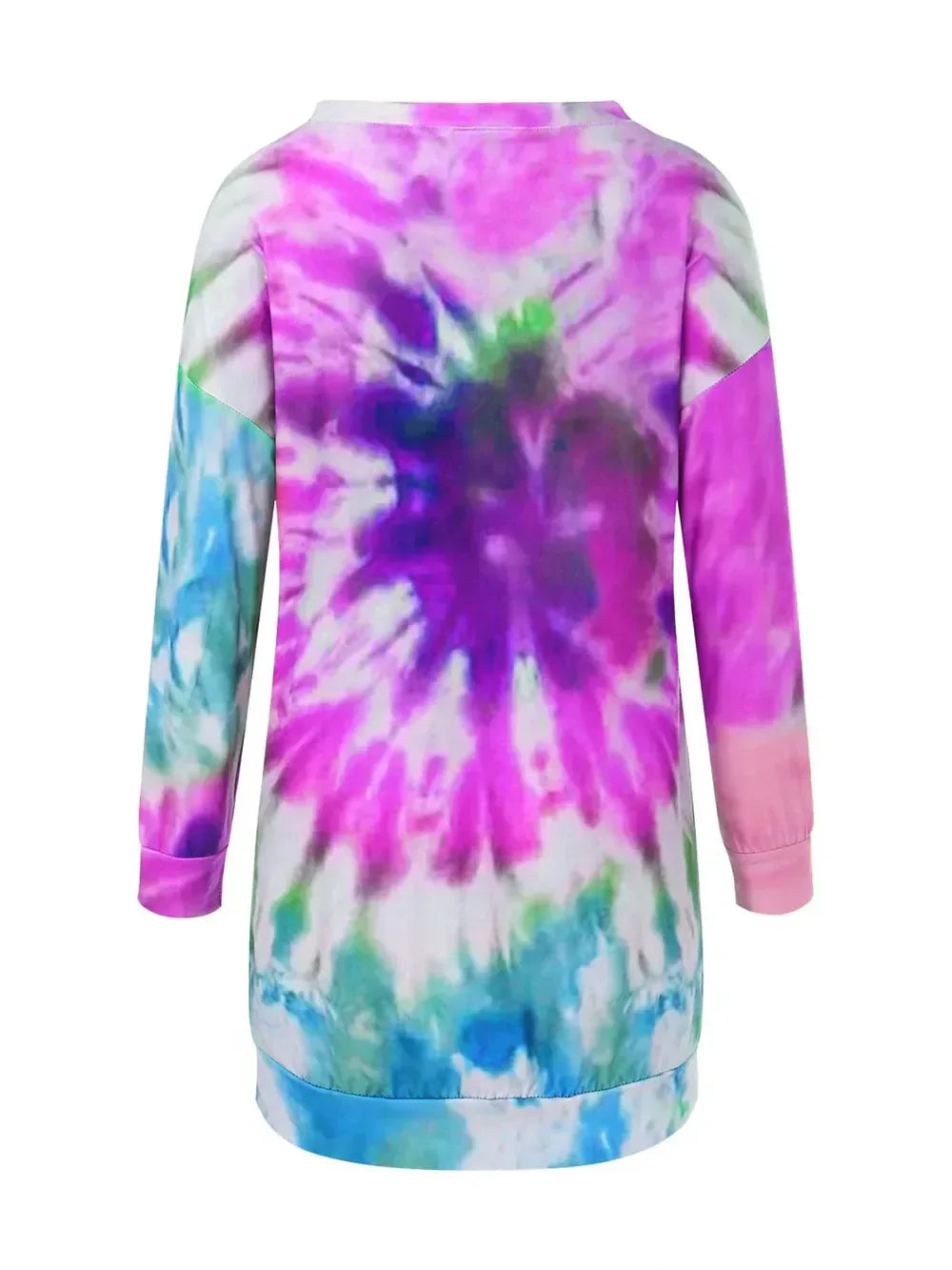 Tie-Dye Long Sleeve Dress