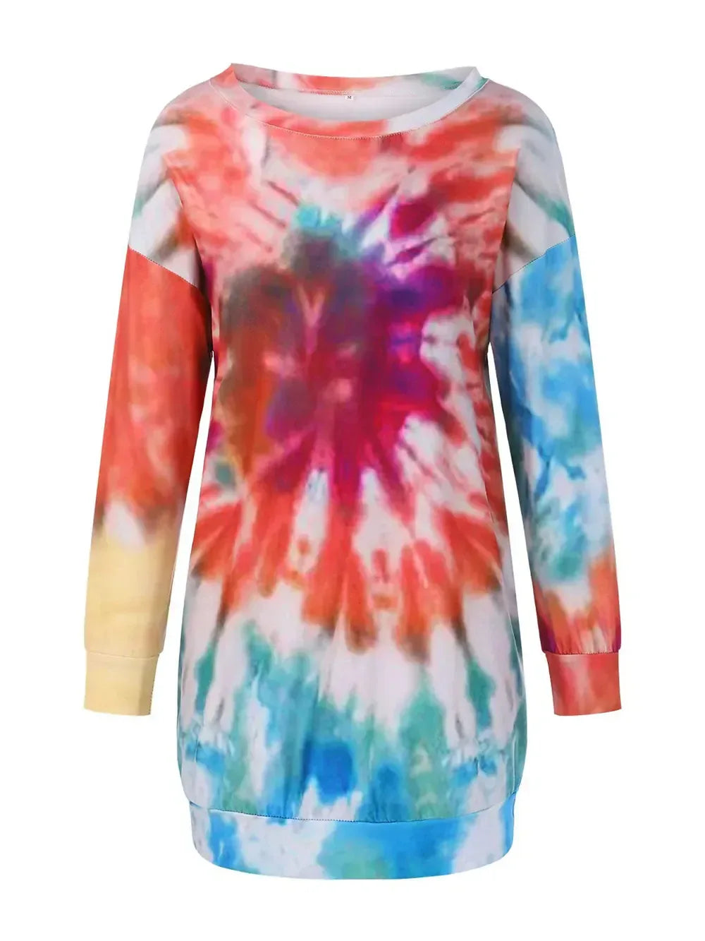 Tie-Dye Long Sleeve Dress