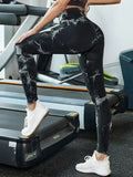 Tie-Dye Workout Leggings Black / S