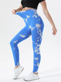 Tie-Dye Workout Leggings Blue / S