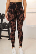 Tie Dye Workout Leggings Brown / S