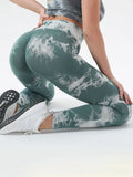 Tie-Dye Workout Leggings Deep Teal / S
