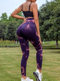 Tie-Dye Workout Leggings Purple / S