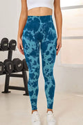 Tie Dye Workout Leggings Teal / S