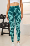 Tie Dye Workout Leggings Turquoise / S