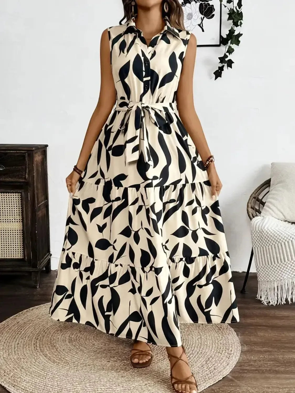 Tie Waist Maxi Dress