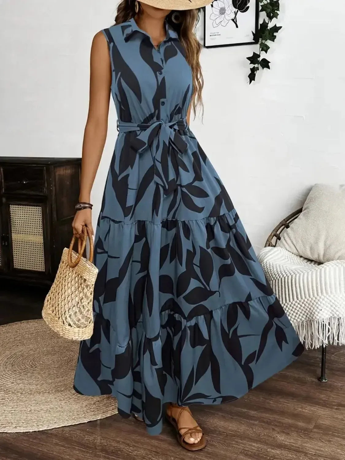 Tie Waist Maxi Dress