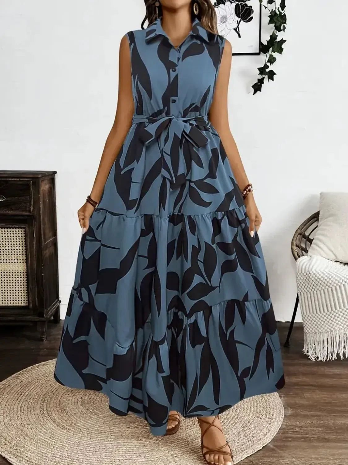 Tie Waist Maxi Dress