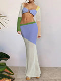 Women’s Beach Cover Up Sets Light Blue / S
