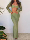 Women’s Beach Cover Up Sets Matcha Green / S