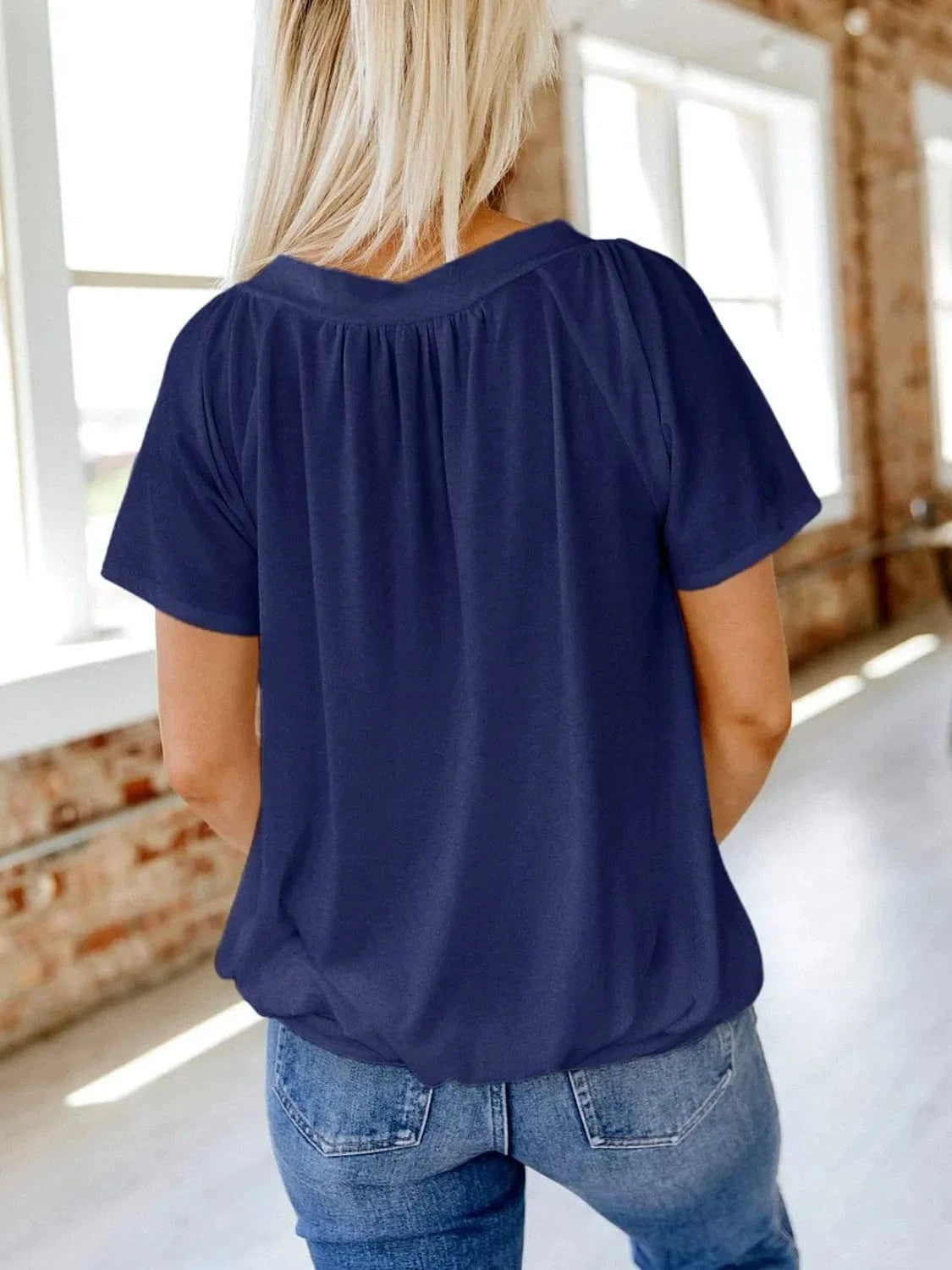 V-Neck Short Sleeve T-Shirt tops