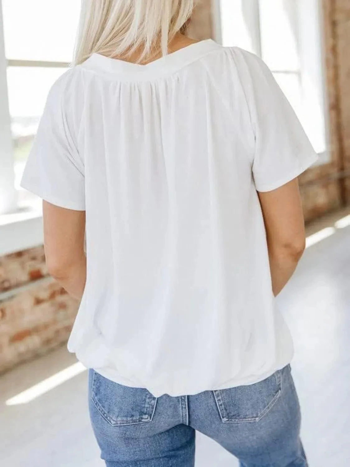 V-Neck Short Sleeve T-Shirt tops