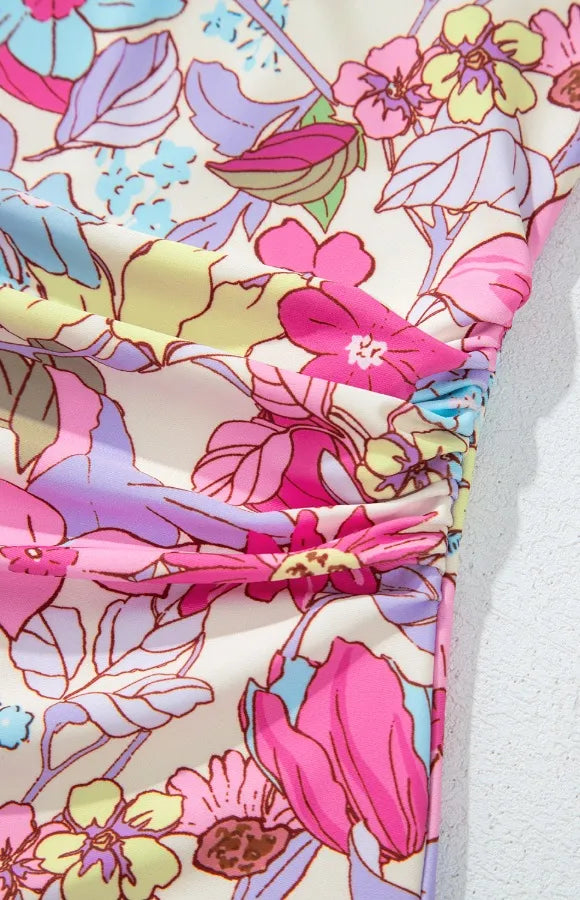 Tummy Control Floral One Piece Swimsuit