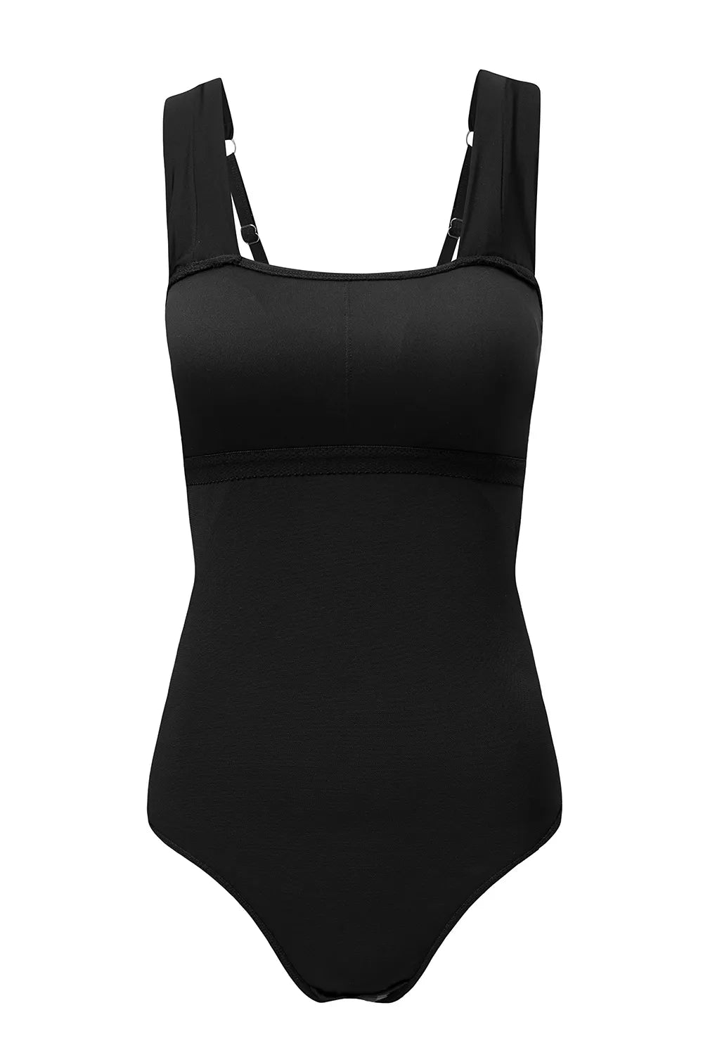 Square Neck Ruched Tummy Control One-Piece Swimsuit