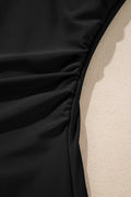 Square Neck Ruched Tummy Control One-Piece Swimsuit