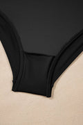 Square Neck Ruched Tummy Control One-Piece Swimsuit