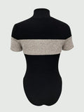 Turtleneck Ribbed Bodysuit