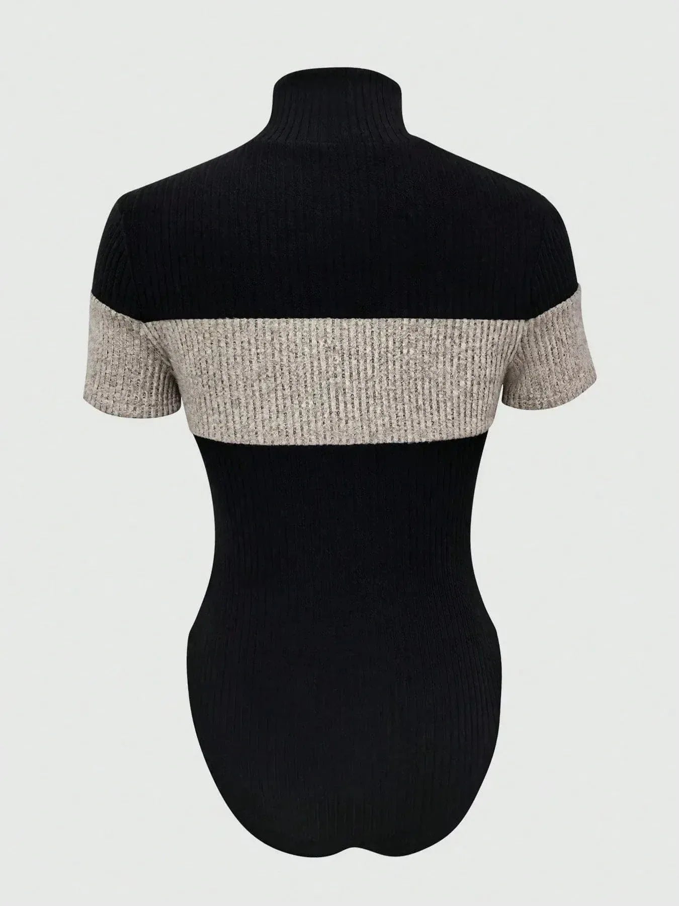 Turtleneck Ribbed Bodysuit