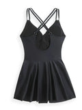 Twist Front Crisscross One Piece Swimsuit