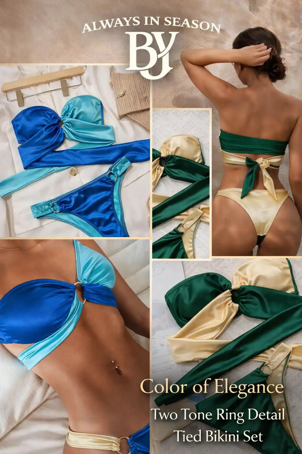 Completo bikini a due tonalità