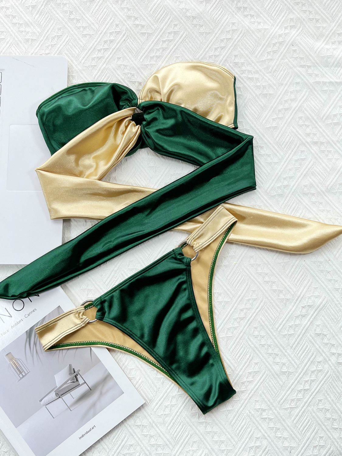 Two Tone Ring Bikini Forest / S