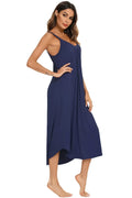 V-Neck Midi Lounge Dress for Women