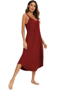 V-Neck Midi Lounge Dress for Women