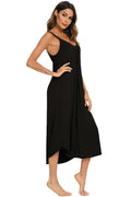 V-Neck Midi Lounge Dress for Women
