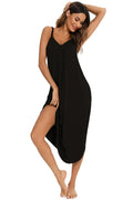 V-Neck Midi Lounge Dress for Women