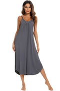V-Neck Midi Lounge Dress for Women