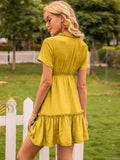 Ivy Lane V-Neck Short-Sleeve Ruffle Hem Dress - product view 7