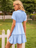 Ivy Lane V-Neck Short-Sleeve Ruffle Hem Dress - product view 4
