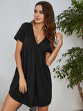 V-Neck Short Sleeve Lounge Dress for Women
