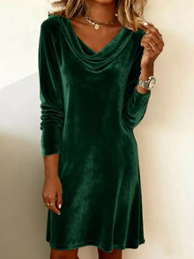 Robe courte en velours