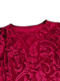 Velvet Floral Mini Dress