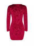 Velvet Floral Mini Dress
