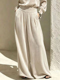 Velvet Mock Neck Long Sleeve Top and Wide-Leg Pants Set