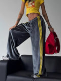 Velvet Wide-Leg Pants