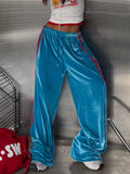Velvet Wide-Leg Pants