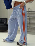 Velvet Wide-Leg Pants Sky Blue / S