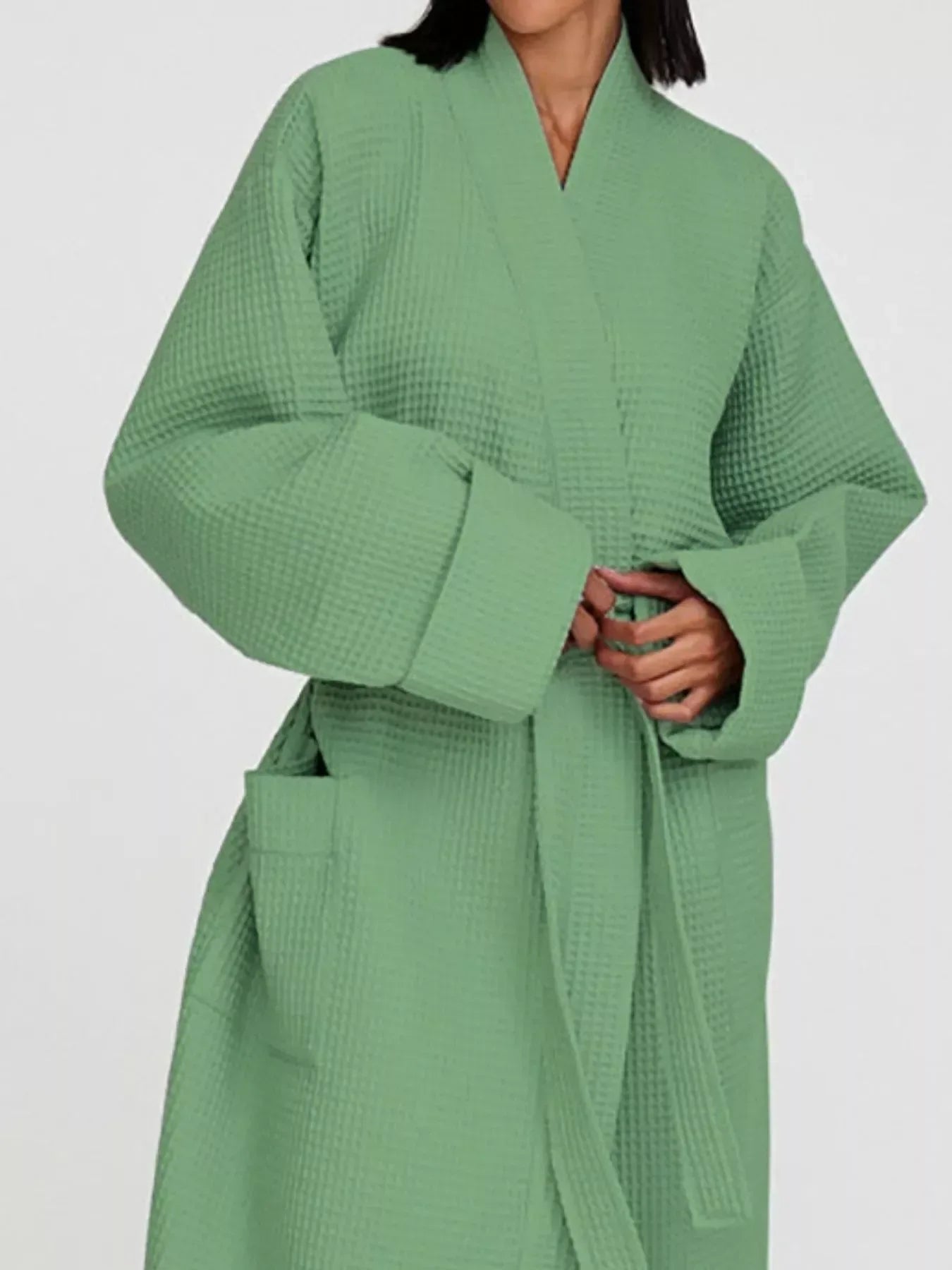 Waffle Knit Lounge Nightgown for Women