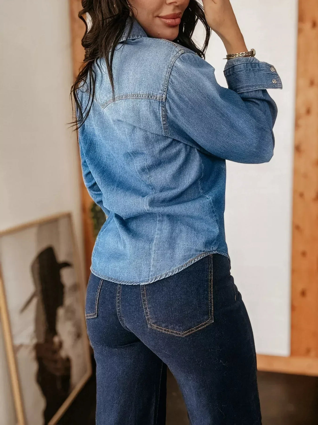 Washed Denim Shirt Blue / S