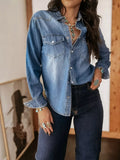 Washed Denim Shirt Blue / S