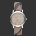Burberry Ladies Watch Smoke Check Strap Bu9118