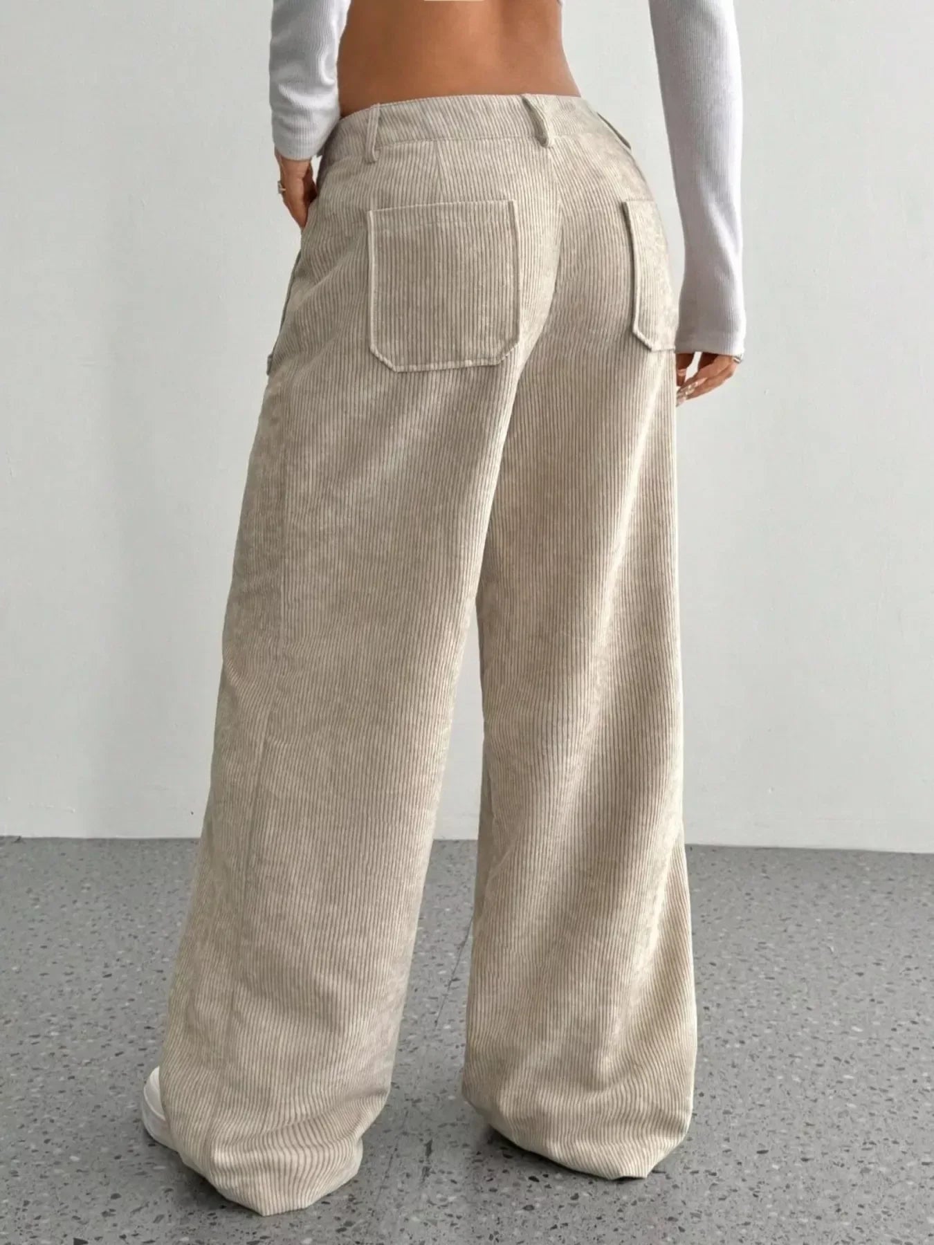 Wide Leg Corduroy Pants for Women