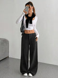 Wide Leg Corduroy Pants for Women