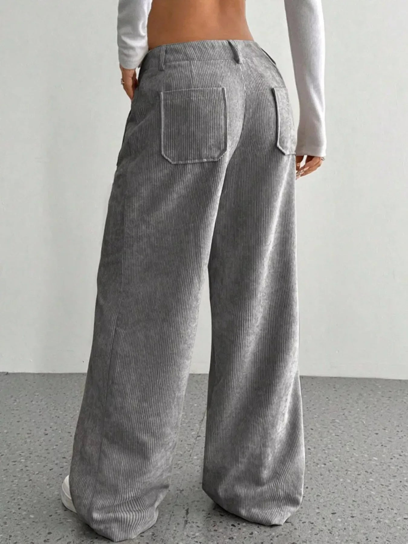 Wide Leg Corduroy Pants for Women