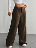 Wide Leg Corduroy Pants for Women