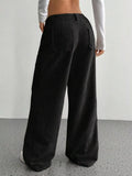 Wide Leg Corduroy Pants for Women