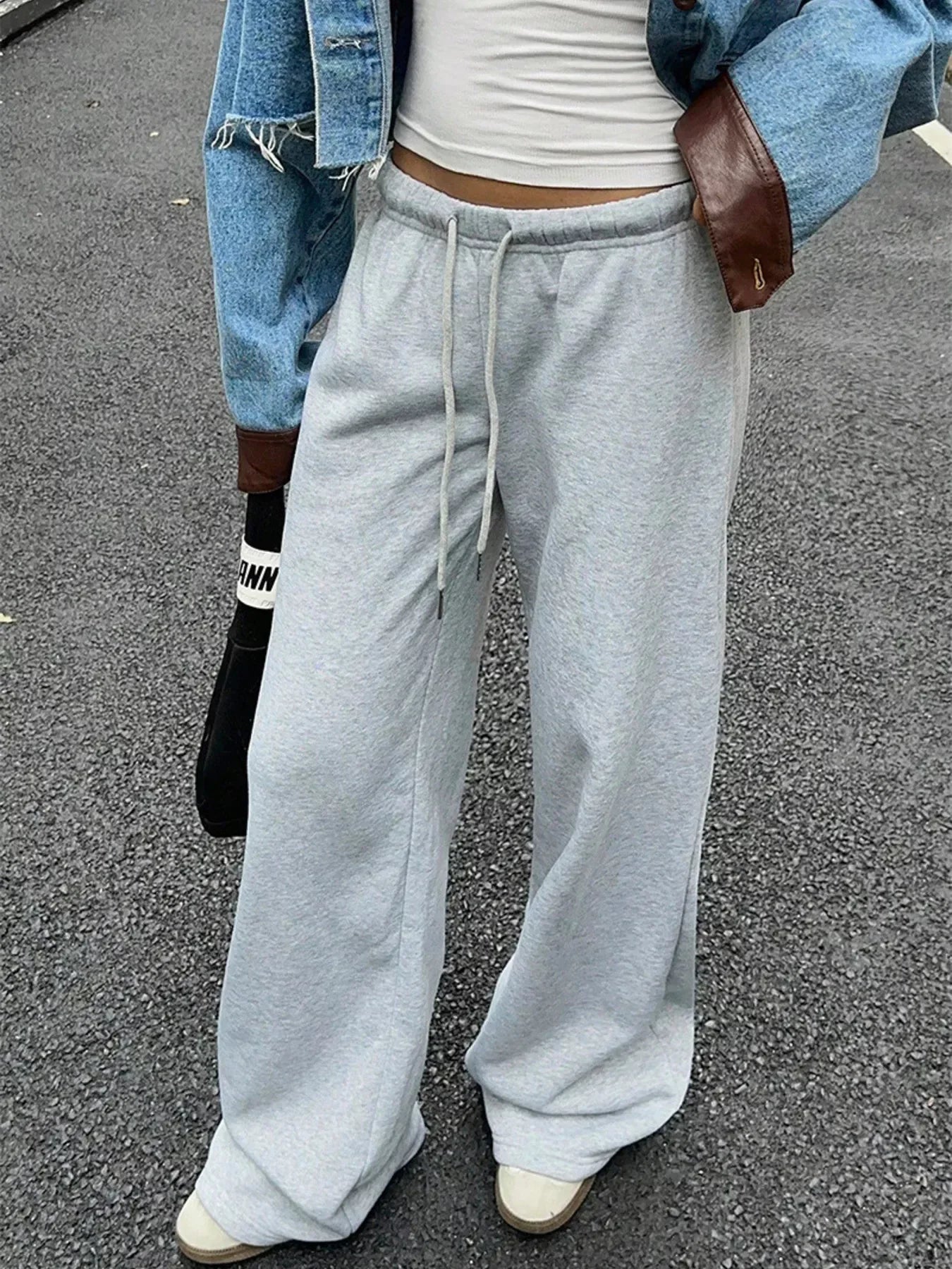 Wide Leg Drawstring Sweatpants
